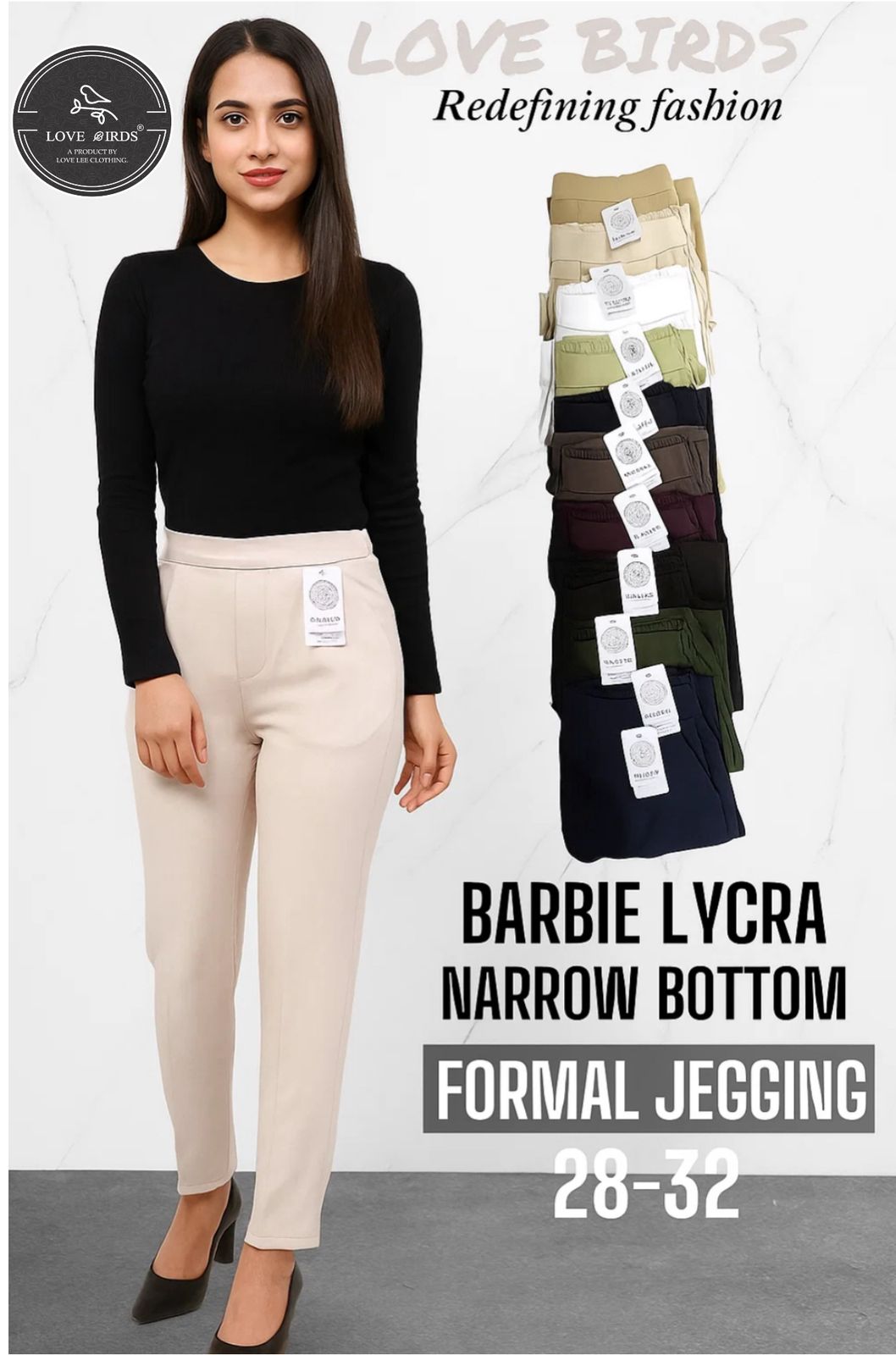 Barbie Lycra Narrow Bottom Formal Jeggin