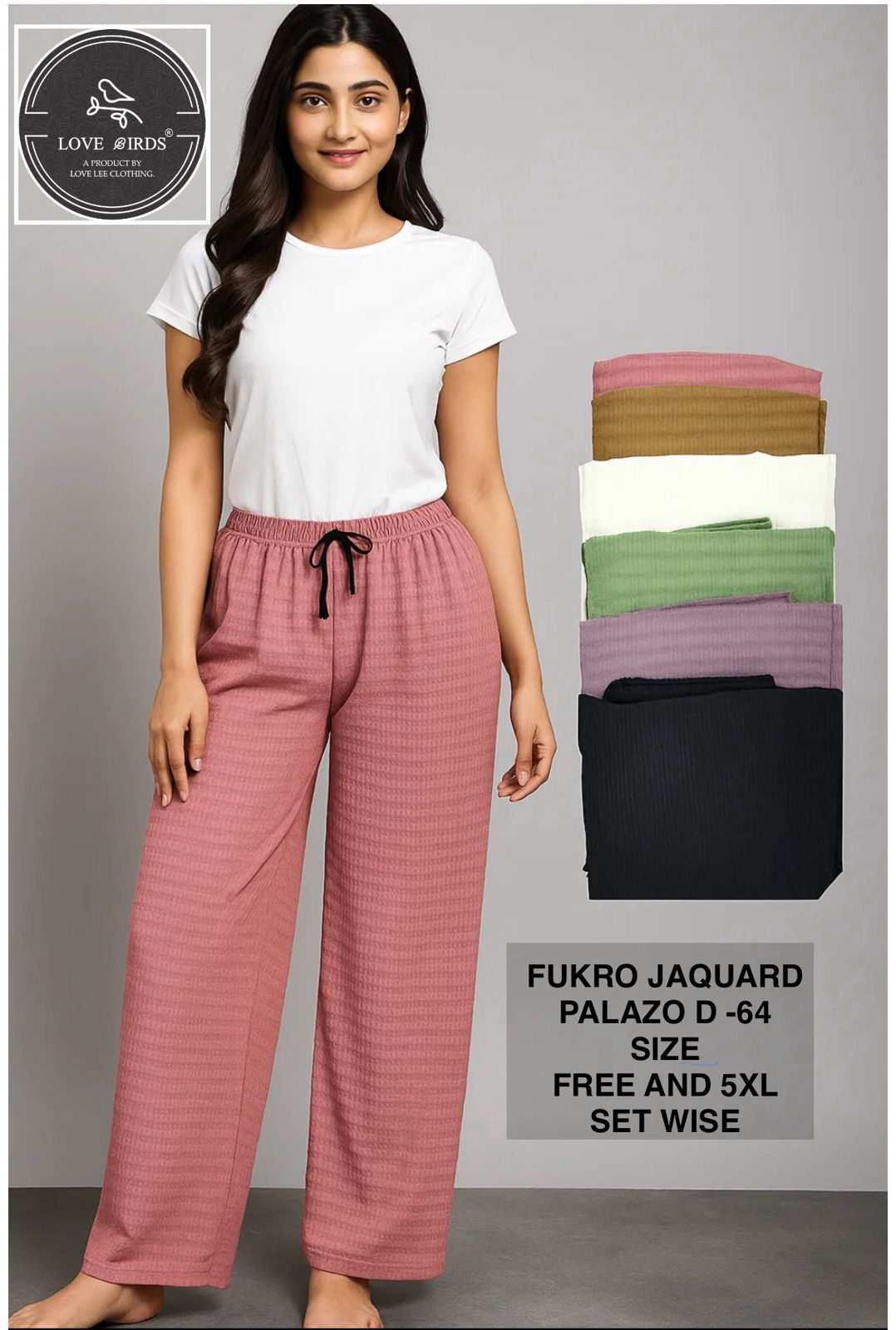 Fukro Jaquard Nadi Palazzo 5XL - D64