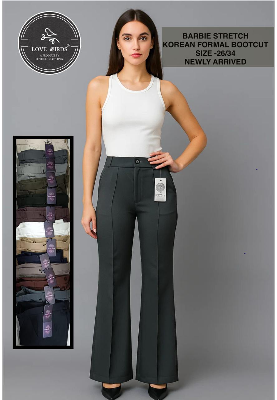 Barbie Strech Korean Bootcut Trouser