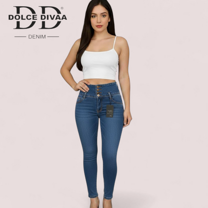 Denim High Waist 5 Botton Strech Ankel-1759