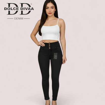 Denim High Waist 5 Botton Strech Ankel-1759