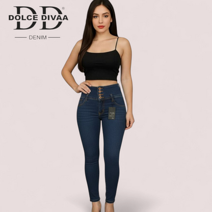 Denim High Waist 5 Botton Strech Ankel-1759