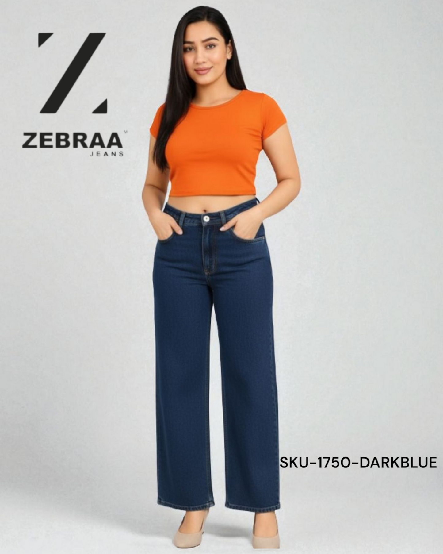 Wideleg Basic jeans - 1750