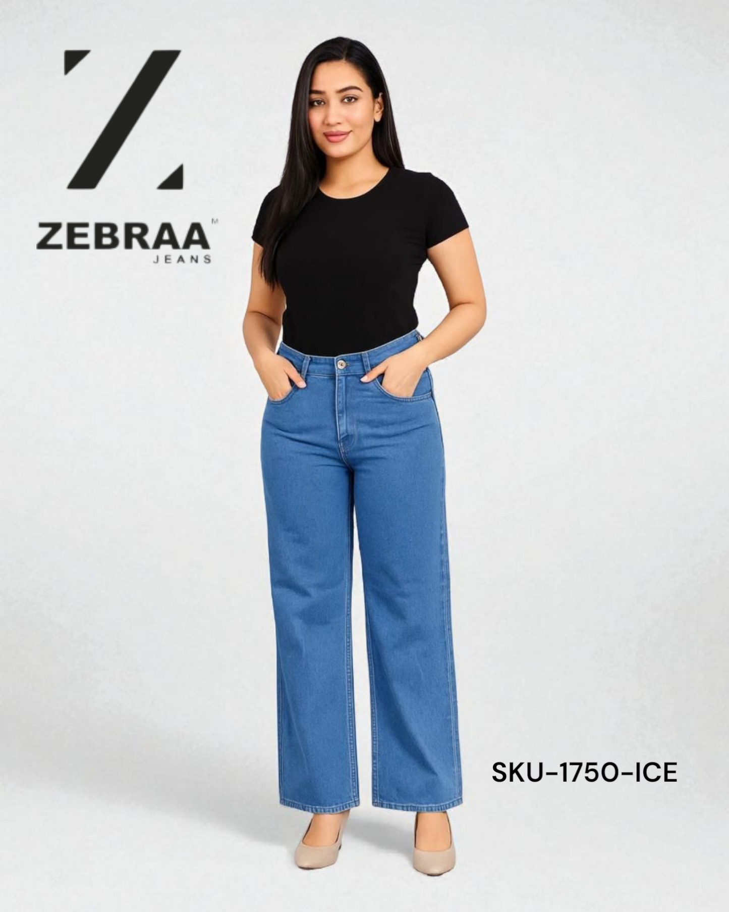 Wideleg Basic jeans - 1750