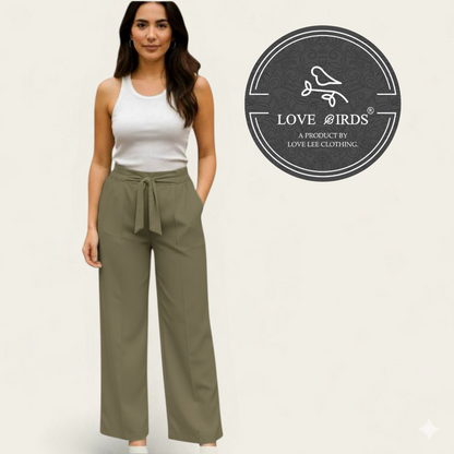 Barbie Strech Knot Belt Formal Pant
