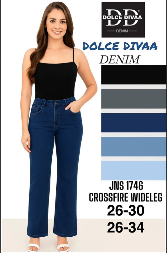 Wideleg Basic Denim Strech - 1746
