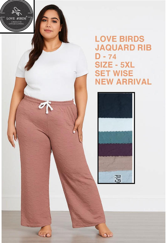 Jaquard Rib Nadi Palazzo 5XL - D74