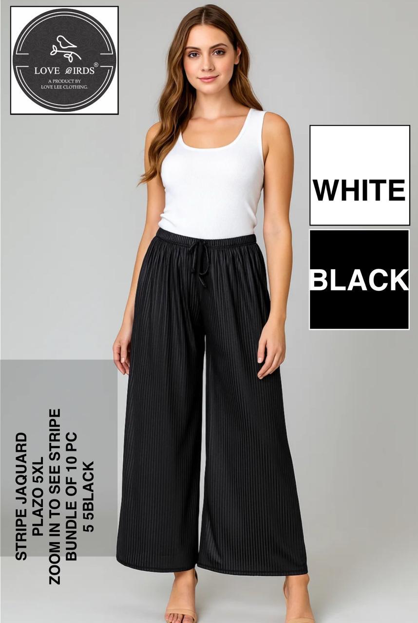 Jaquard Self Stripe Palazzo 5XL