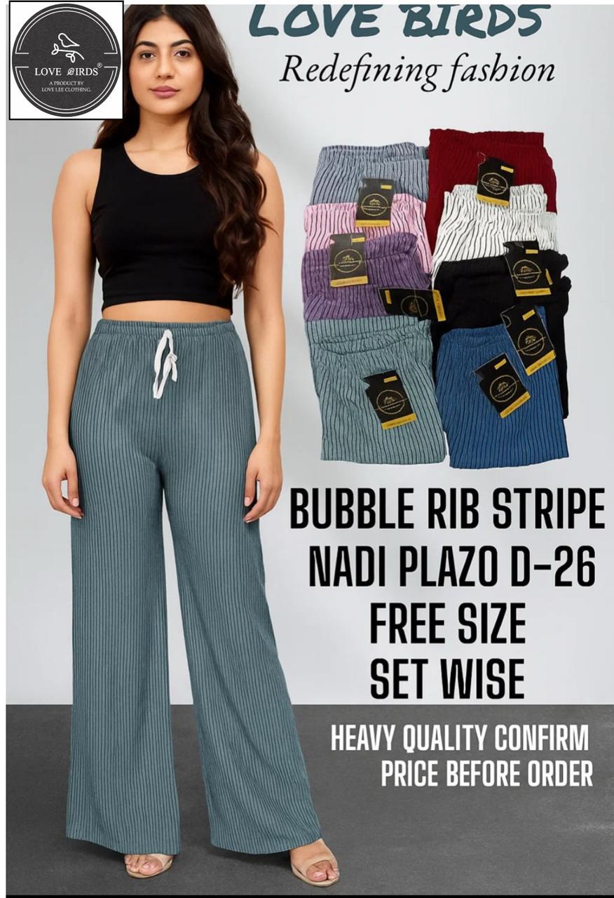 Bubble Rib Stripe Nadi Palazzo 5xl- D26