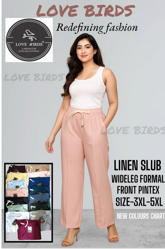 Linen Slub Wideleg Pocket Nadi Front Pintex