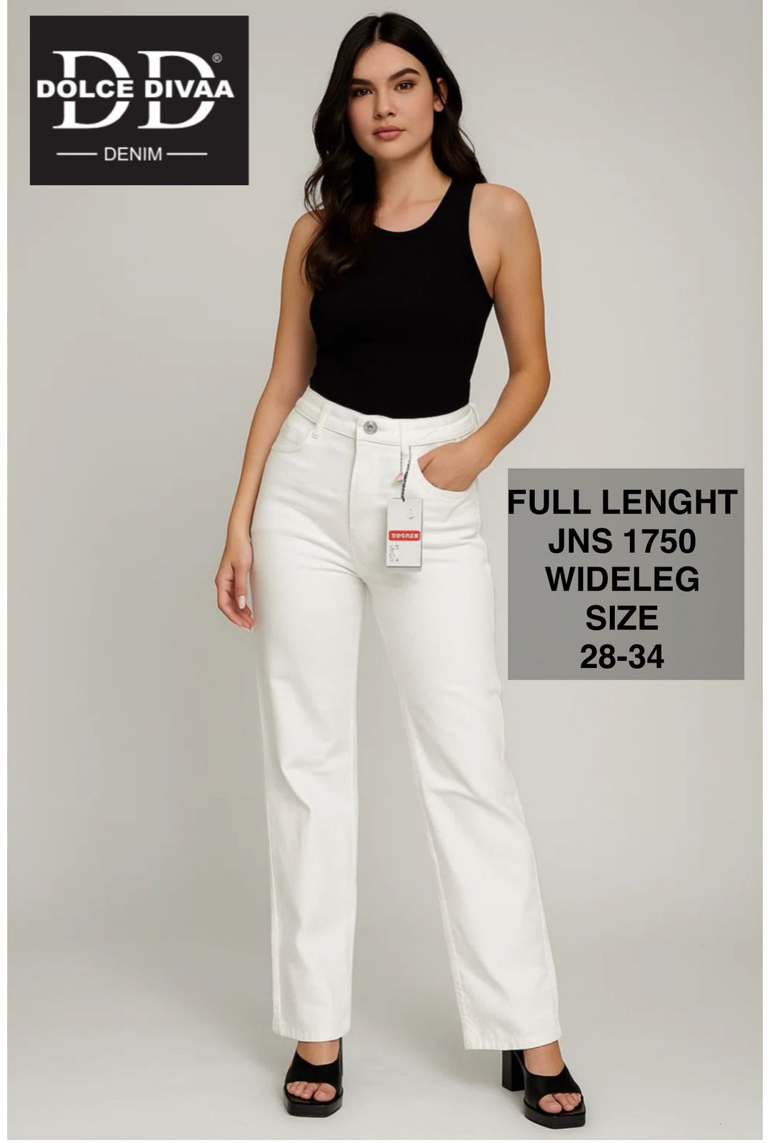 Wideleg Basic jeans - 1750