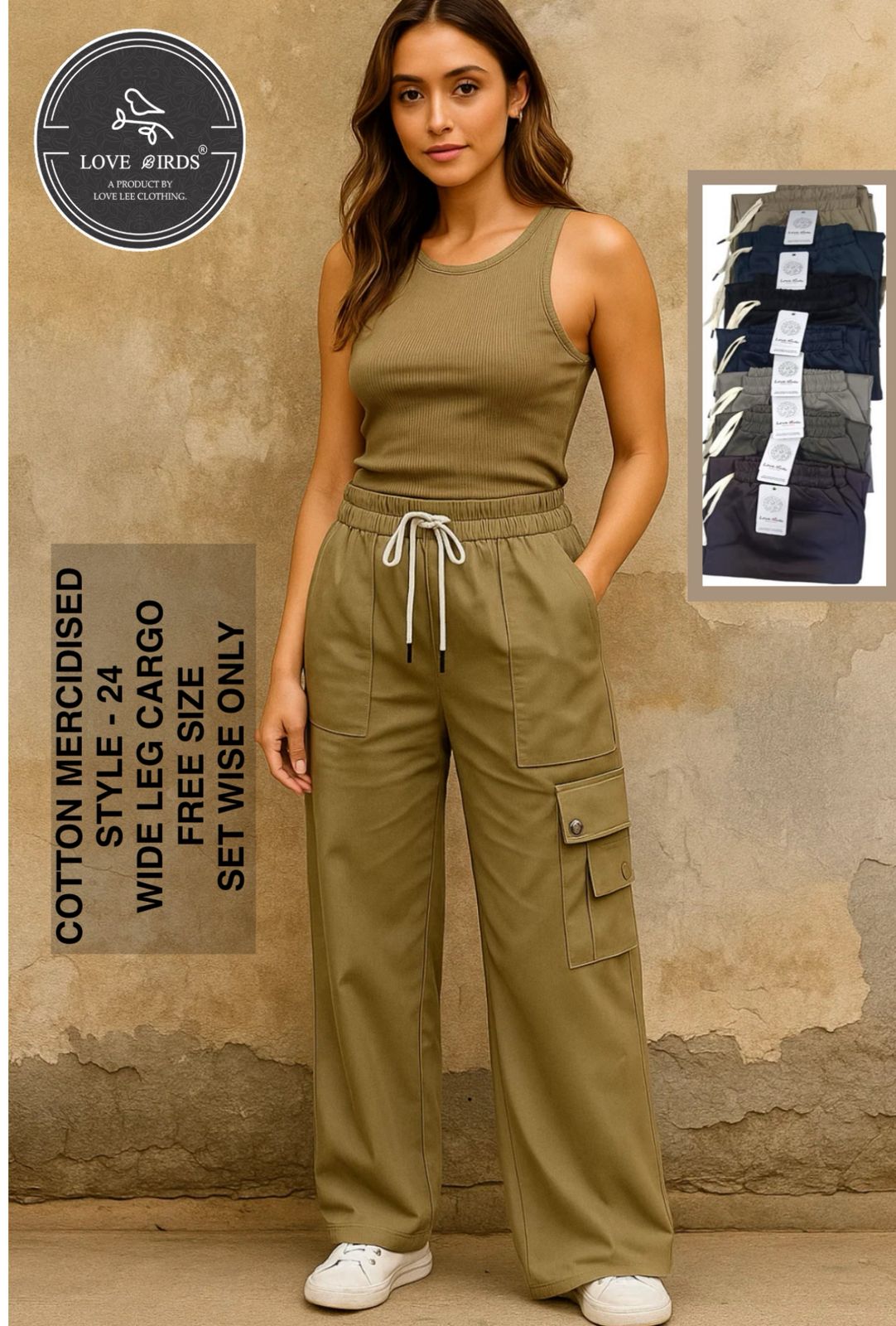 Cotton Mercidised Cargo -D24