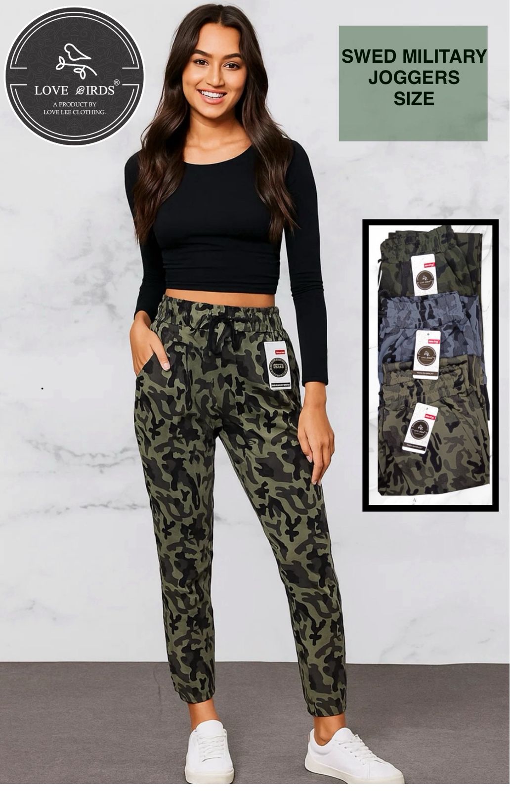 Swede Military Print Joggers