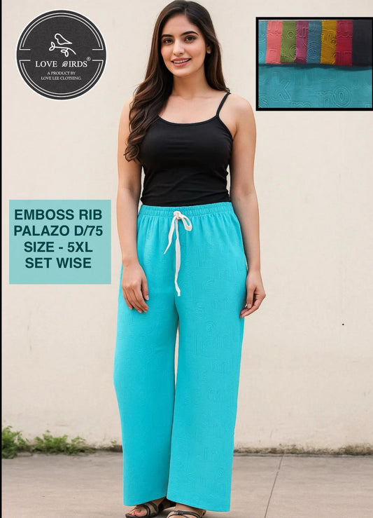Emboss Rib Nadi Palazzo - D75