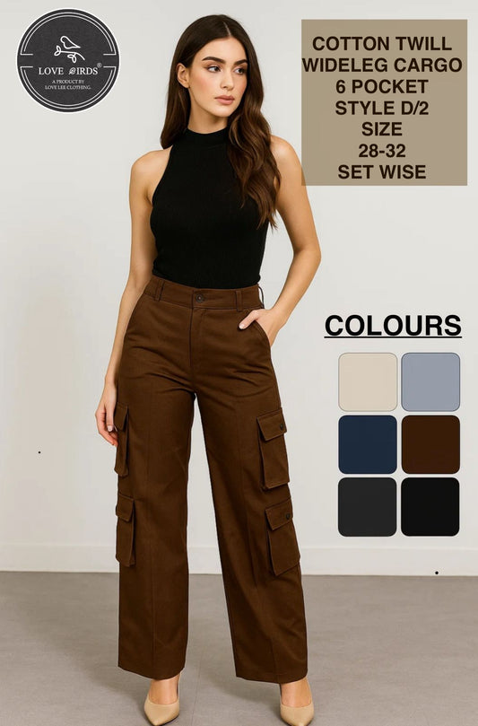Cotton Twill 6 Pocket Cargo - D2