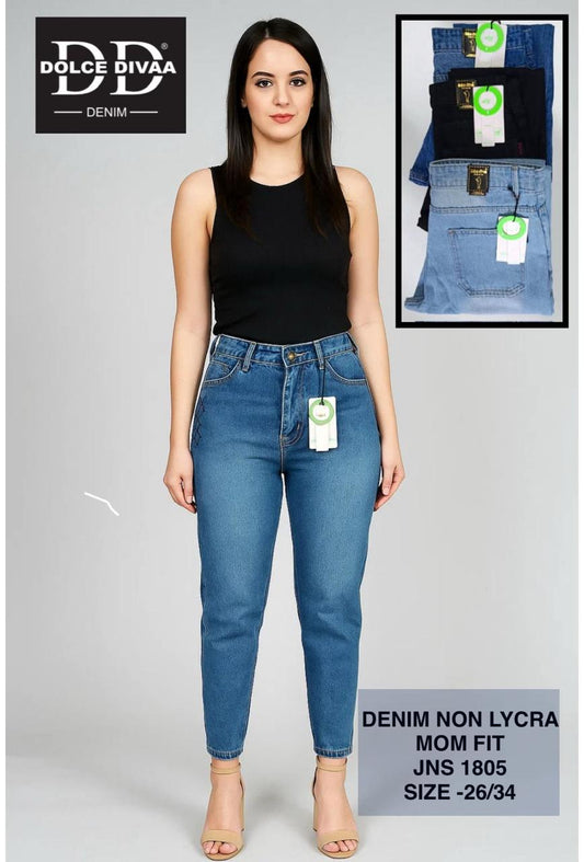Denim Non Lycra Mom Fit Spray Wash - 1805