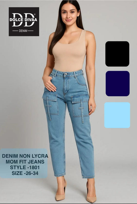 Non Strech Denim Mom Fit - 1801