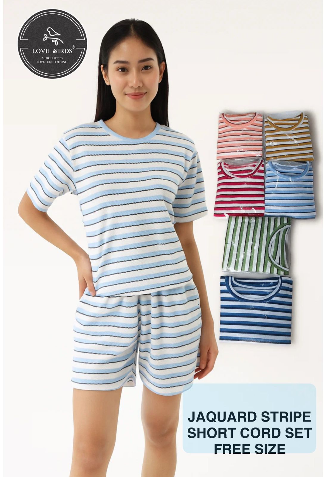 Stripes Strech Short Co-Ord set
