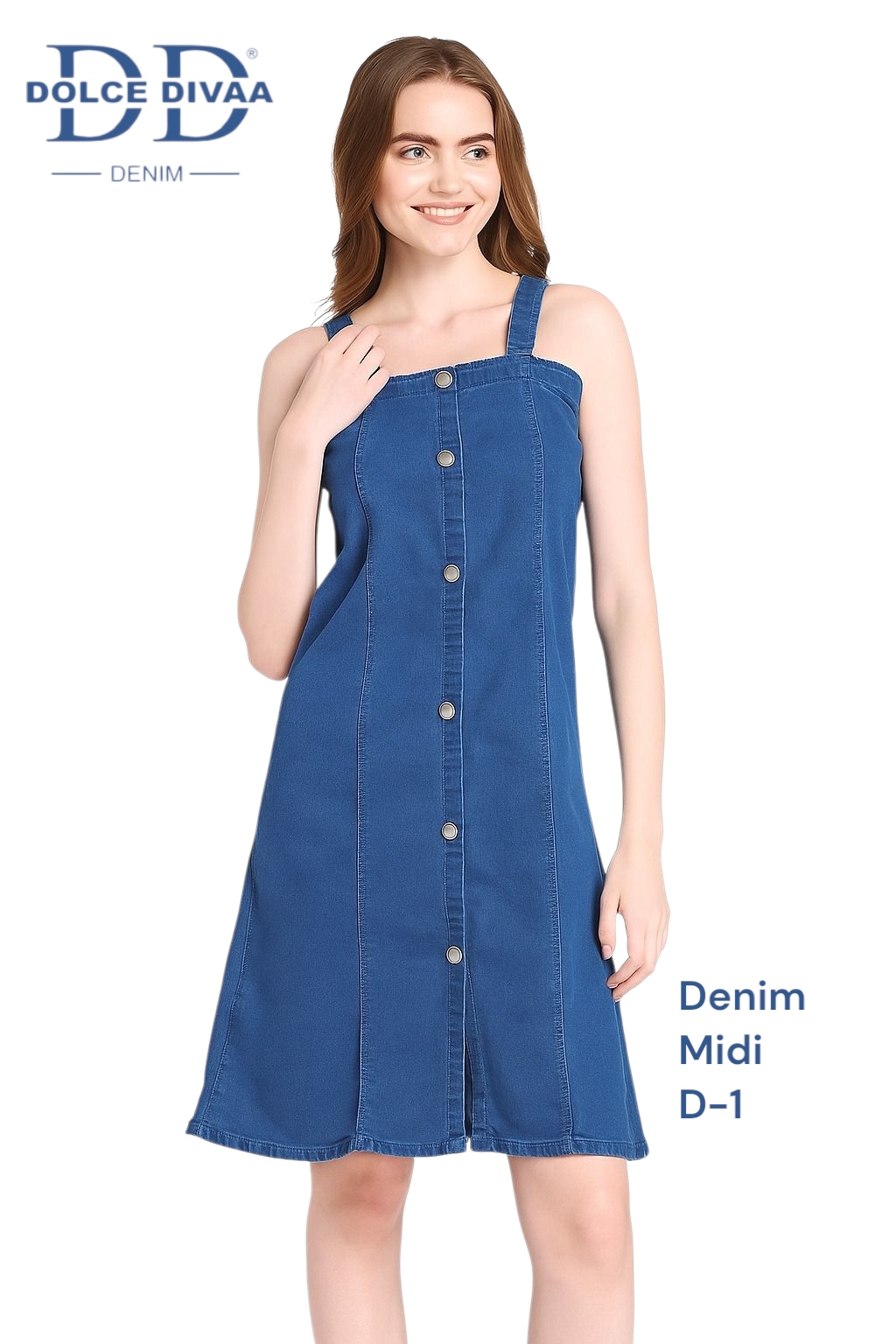 Denim Midi 2 in 1 Fabric- D1