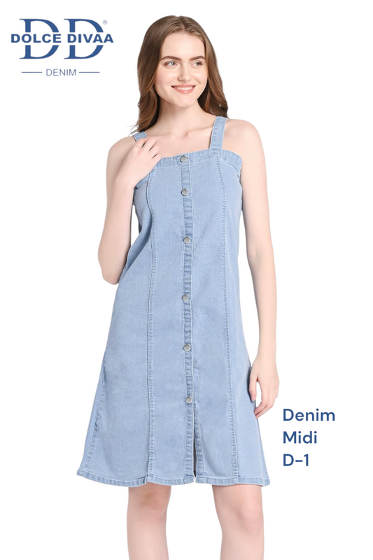 Denim Midi 2 in 1 Fabric- D1