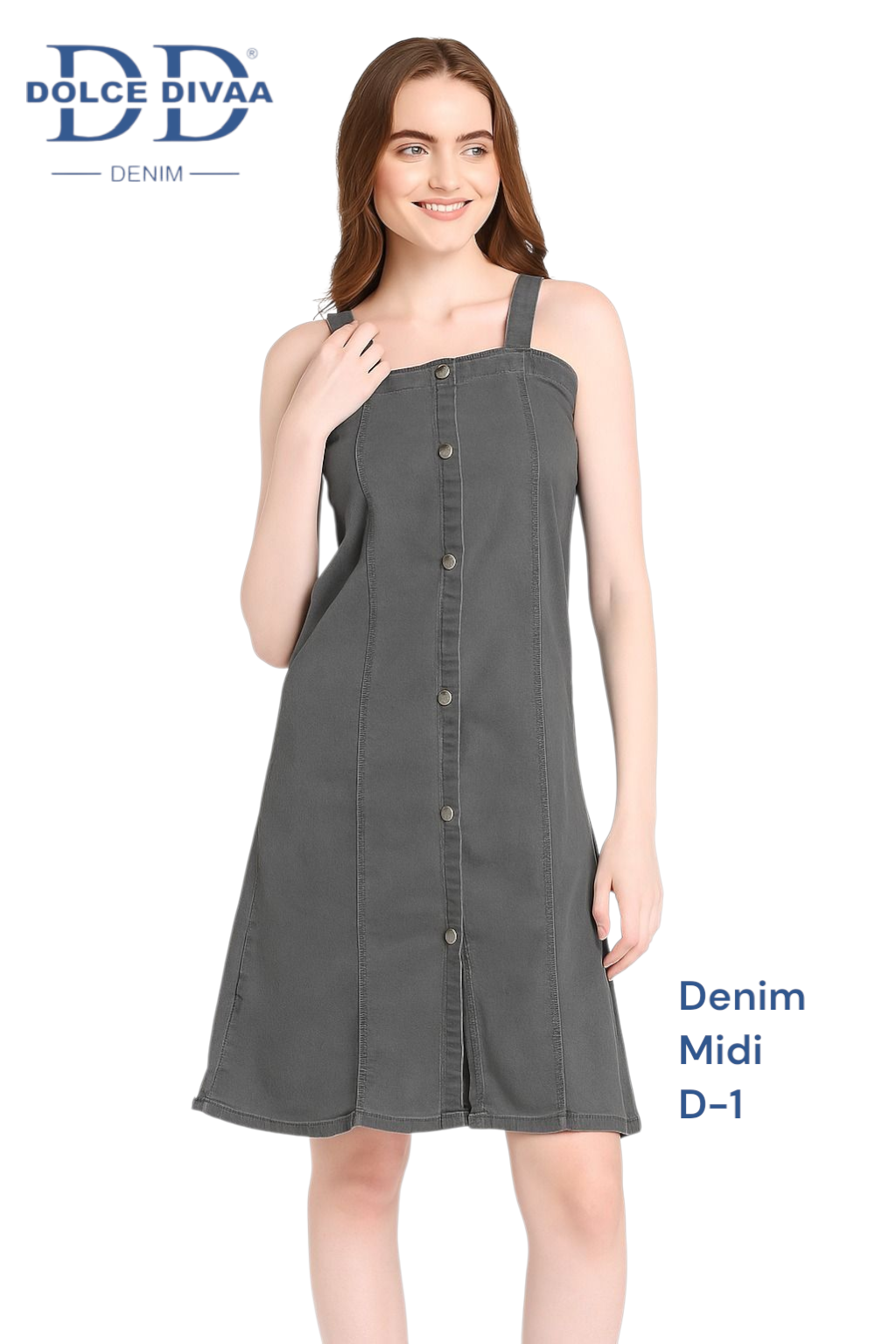 Denim Midi 2 in 1 Fabric- D1