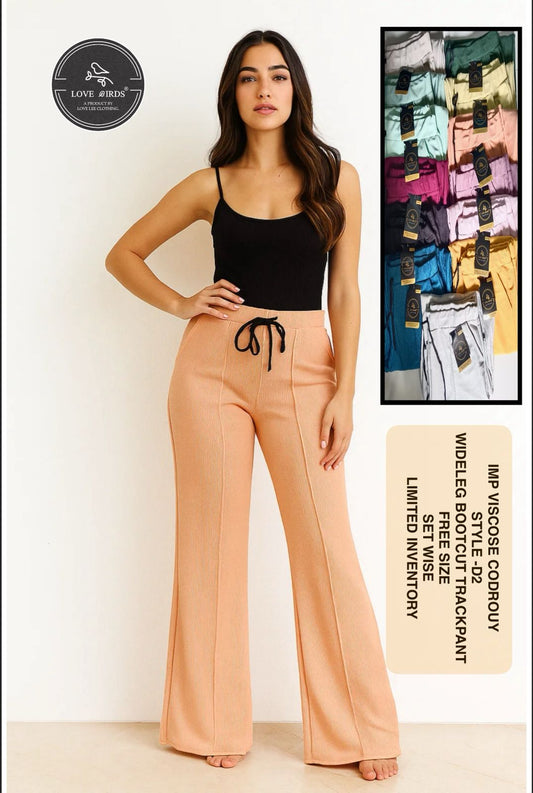 Imp Viscose Codroy Bootcut Trackpant-D2