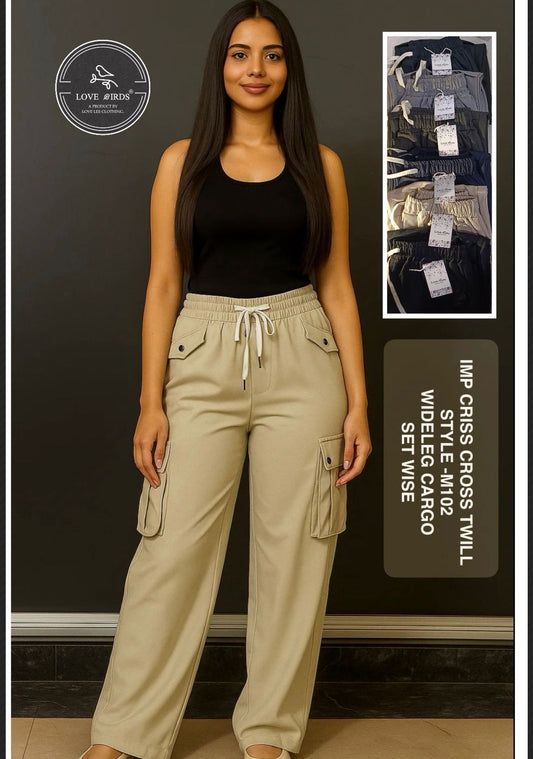 Criss Cross Twill Cargo- M102